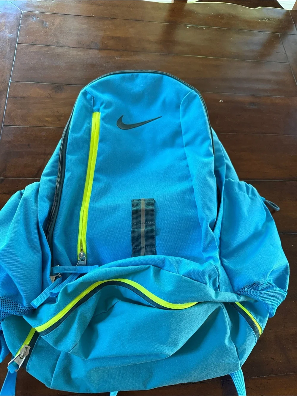 Huge Nike Elite KD Bright Blue Backpack with Neon Yellow Trim. Great condition!